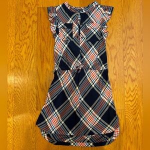 Tommy Hilfiger Girls Plaid Navy Dress